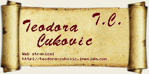 Teodora Ćuković vizit kartica